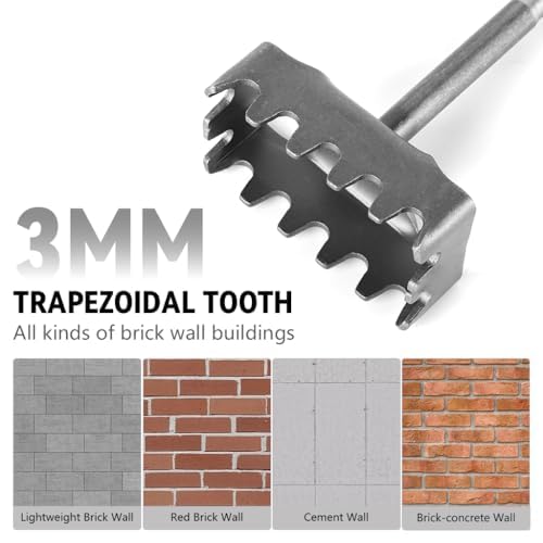 Square Hole Cutter for 86-Type Electrical Box 3/8" Shank Steel Heavy-Duty Trapezoidal Square Slot Cutter