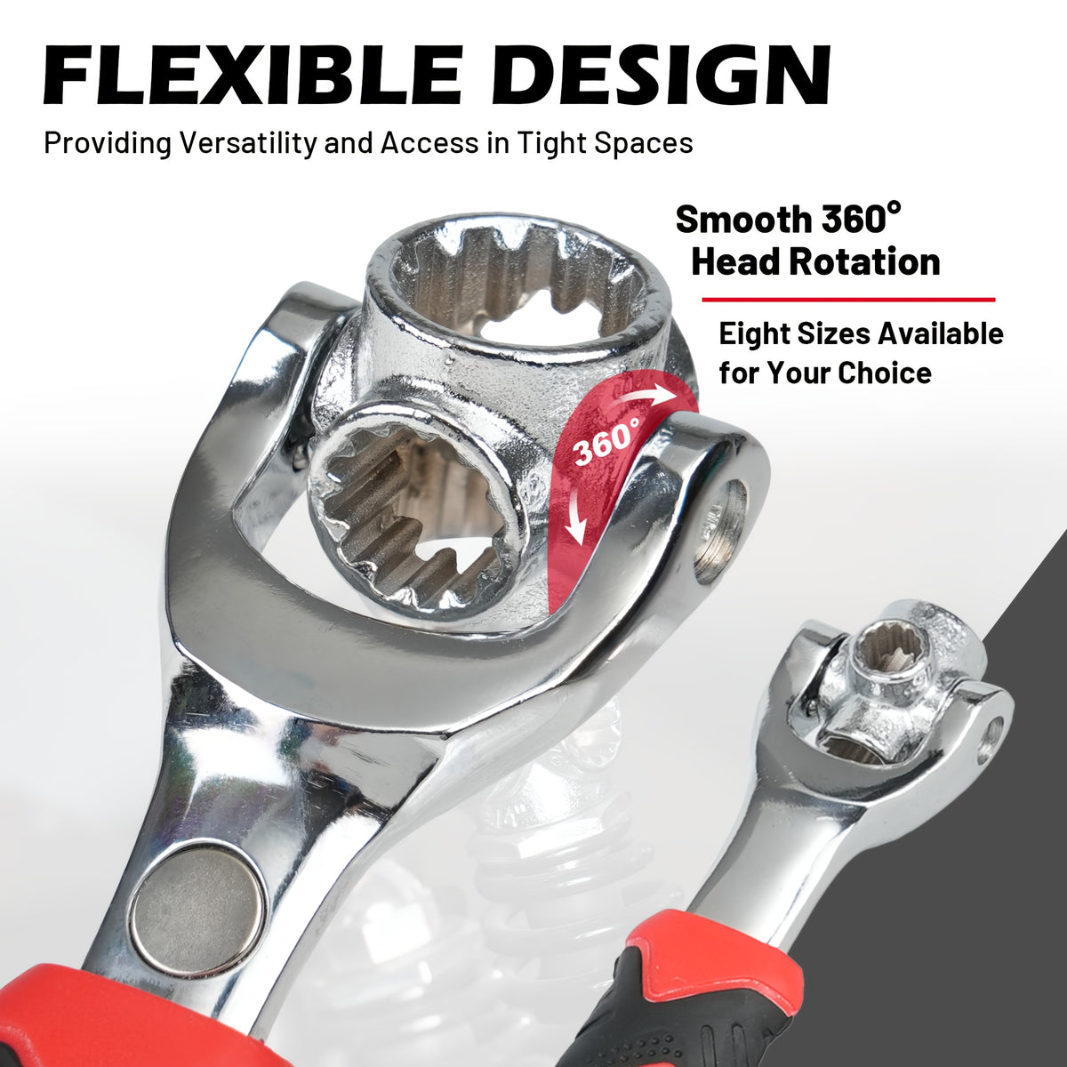 Universal Wrench 52 in 1 Socket Wrench Multifunction Wrenches Tool with 360° Rotating Head