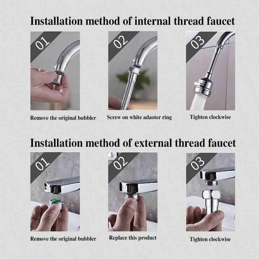 360° Rotatable Splash-Proof Faucet Extension