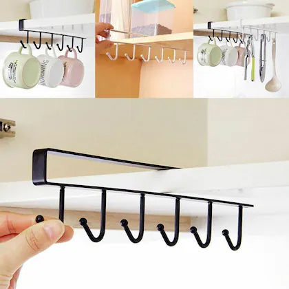 (Pack of 2) Portable Over Door Hooks Hanger with 5 Hooks
