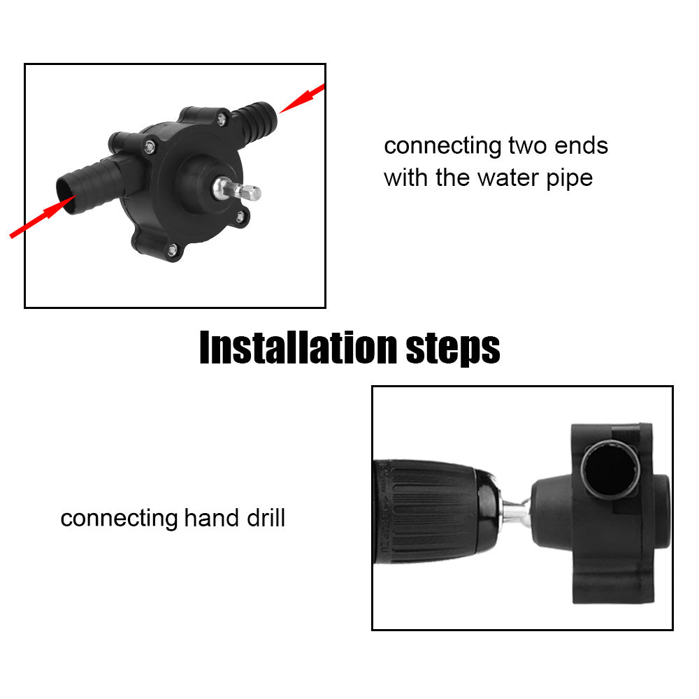 Portable Hand Drill Powered Water Pump Vehicle Oil Pump Kit