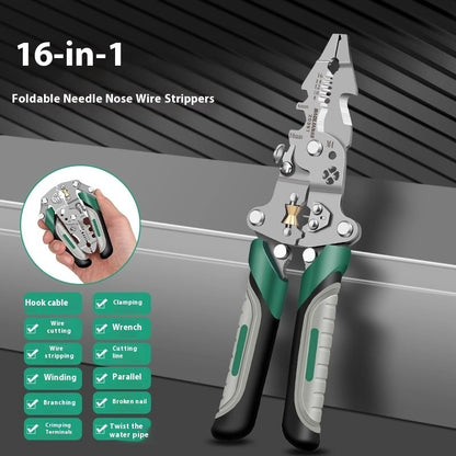 Foldable Wire Stripper Multifunctional Pulley Design