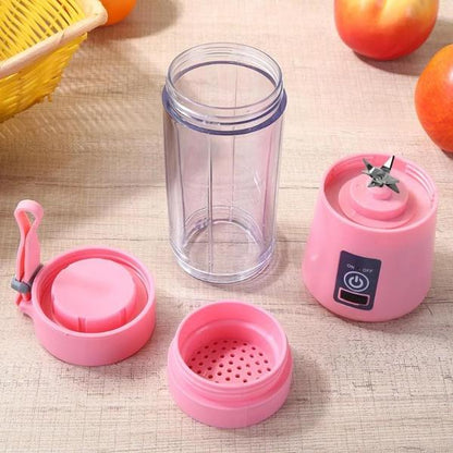 Portable USB Electric Juicer – 6-Blade Protein Shaker for Smoothies & Juice