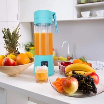 Portable USB Electric Juicer – 6-Blade Protein Shaker for Smoothies & Juice