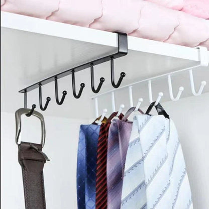 (Pack of 2) Portable Over Door Hooks Hanger with 5 Hooks