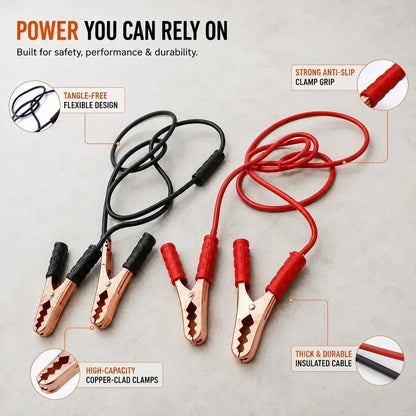 Heavy-Duty Emergency Car Battery Jumper Cable