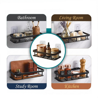 ✨ Luxury Bathroom Organizer Rack Pack of 2 with Free Soap Holder & Premium Hooks