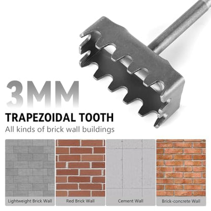 Square Hole Cutter for 86-Type Electrical Box 3/8" Shank Steel Heavy-Duty Trapezoidal Square Slot Cutter