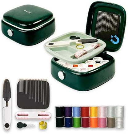 Portable 2-Layer Organizer Magnetic Needle and Thread Kits Holder Basic Case