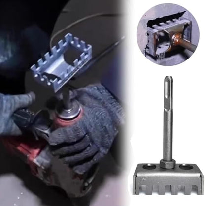 Square Hole Cutter for 86-Type Electrical Box 3/8" Shank Steel Heavy-Duty Trapezoidal Square Slot Cutter