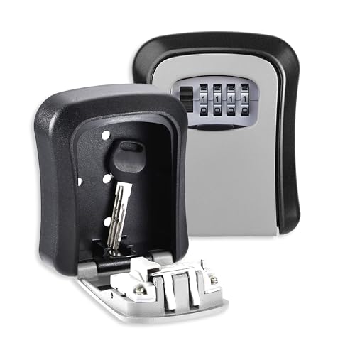 Key Safe Combination Lock Box 4 Digit Outdoor Weather Resistant Key Storage Box