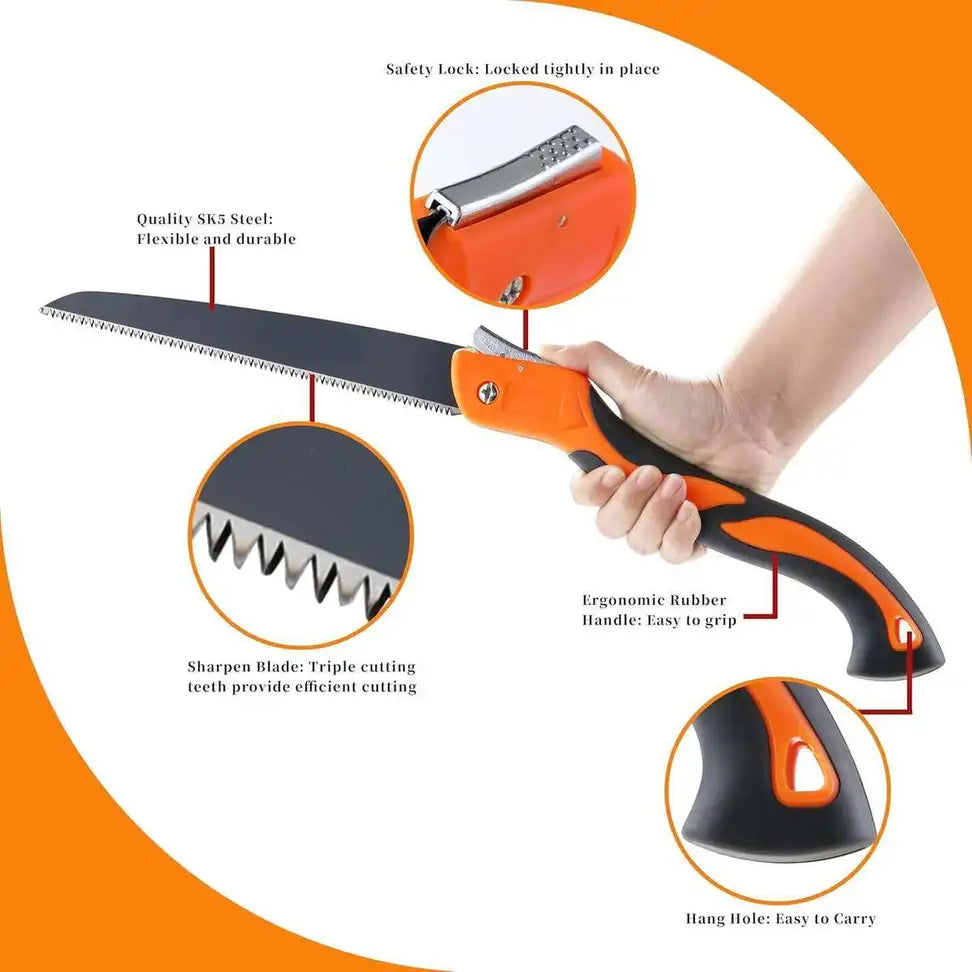 Multi-function Large Folding Saw - Household Outdoor Woodworking Saw - Garden Quick Tree Cutting Hand Saw