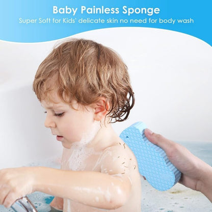 Soft Silicone Bath Body Brush + Body Scrubber + Bath Sponge Pack of 3
