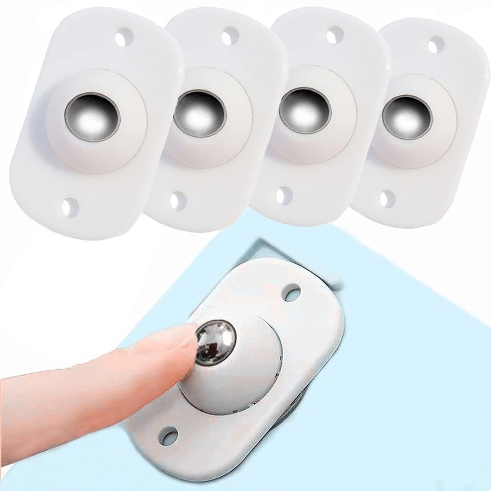 Self-Adhesive Rotating Mini Wheels for Storage Boxes & Bins