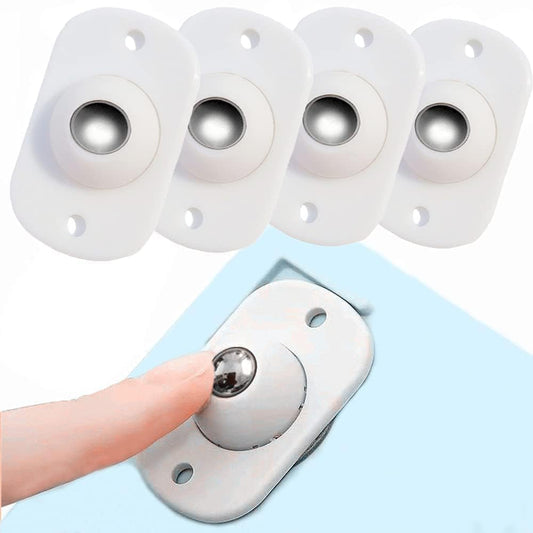 Self-Adhesive Rotating Mini Wheels for Storage Boxes & Bins