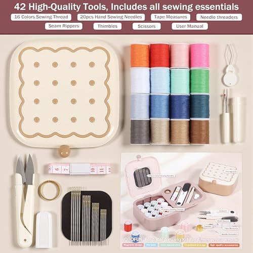 Portable 2-Layer Organizer Magnetic Needle and Thread Kits Holder Basic Case