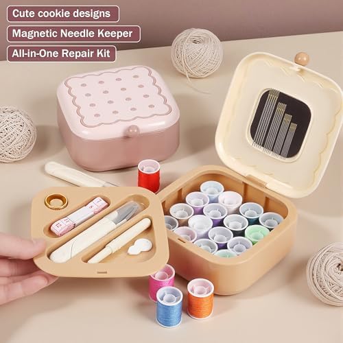 Portable 2-Layer Organizer Magnetic Needle and Thread Kits Holder Basic Case
