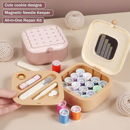 Portable 2-Layer Organizer Magnetic Needle and Thread Kits Holder Basic Case