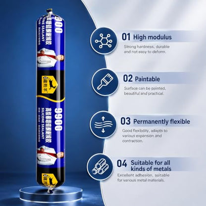 Waterproof Silicone Sealant for Roof & Leak Repair - 750 Grm