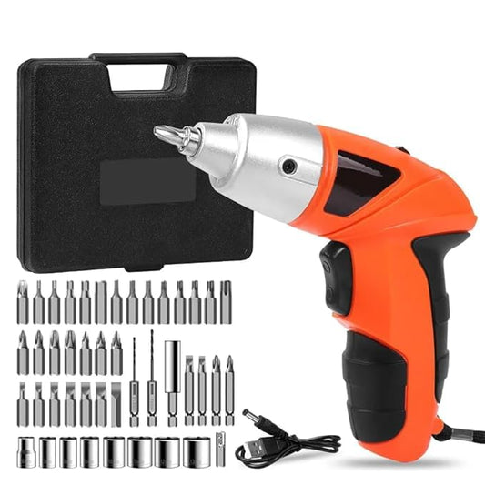 45 in 1 Cordless Electric Screwdriver Drill Kit Power Tool 4.8V with Case