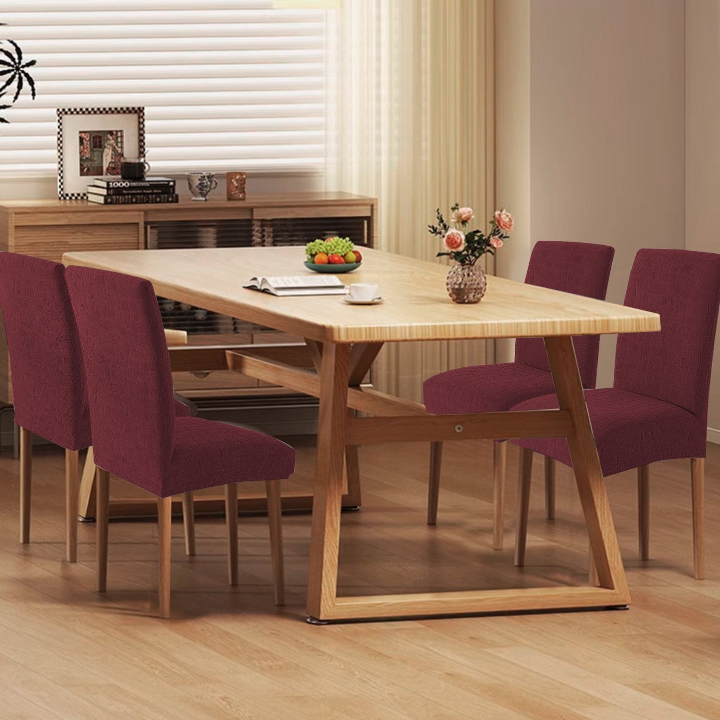 4 Pieces Universal Stretch Chair Covers with Backrest