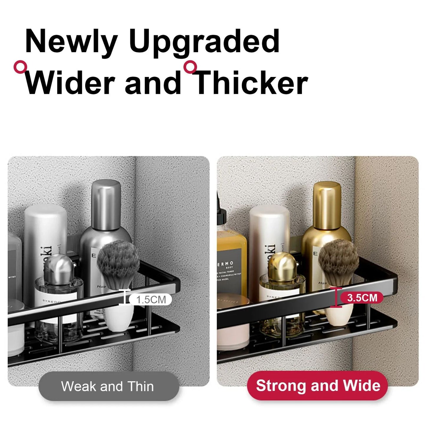 ✨ Luxury Bathroom Organizer Rack Pack of 2 with Free Soap Holder & Premium Hooks