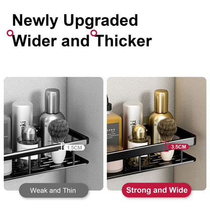 ✨ Luxury Bathroom Organizer Rack Pack of 2 with Free Soap Holder & Premium Hooks