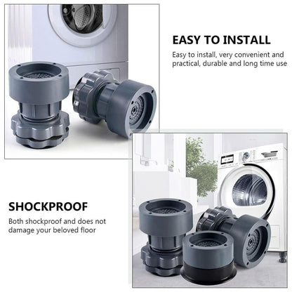 Washing Machine Stand with Anti-Vibration Pads (Set of 4)