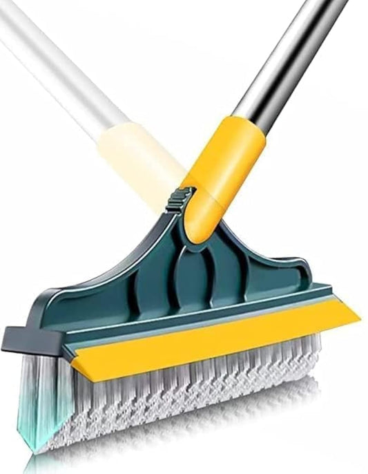 2-in-1 Bathroom Cleaning Brush with Wiper - Long Handle 120° Rotate Toilet Brush