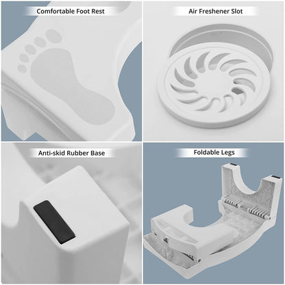 Toilet Squat Stool, Folding Plastic Squatt Potty Stool