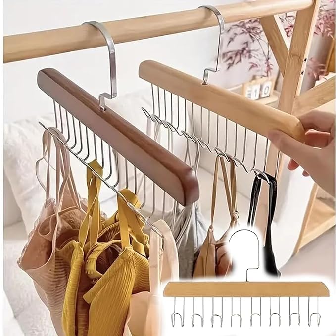 Multi Hook Coat Racks 360 Degree Space Saving Hangers with 8 Hooks