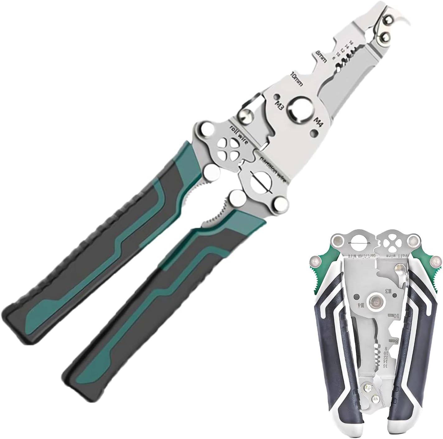 All In One Multi - Foldable Wire Stripping Pliers: High Carbon Steel Multifunction tool DIY and Craft