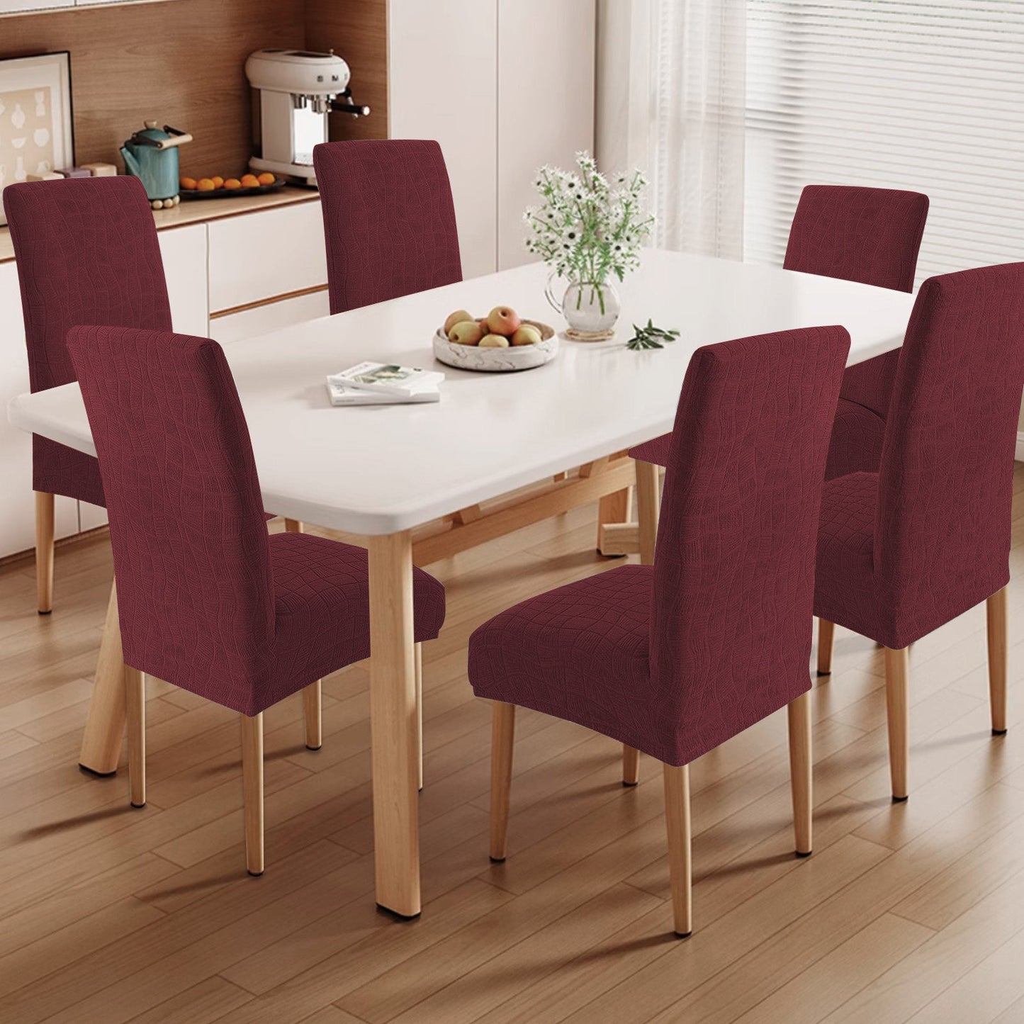 4 Pieces Universal Stretch Chair Covers with Backrest