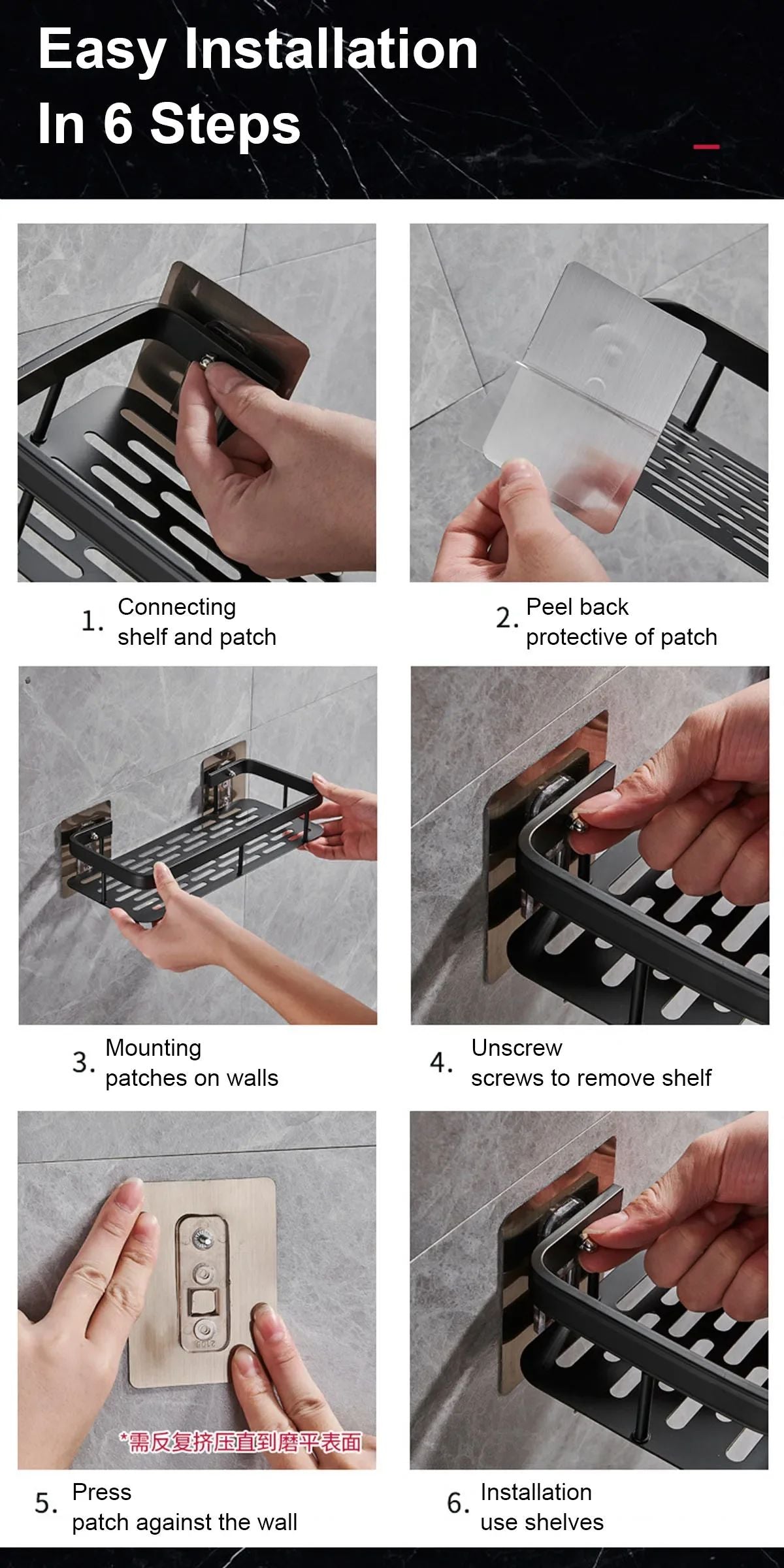 ✨ Luxury Bathroom Organizer Rack Pack of 2 with Free Soap Holder & Premium Hooks