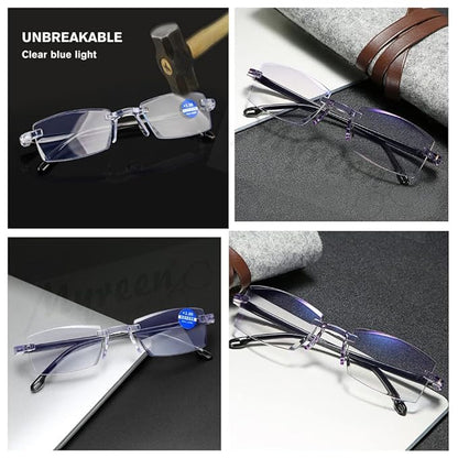 Buy One Get One Free Rimless Adaptive Power Reading Glasses @ Just 499/-
