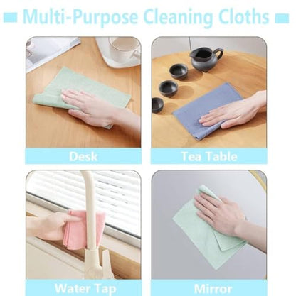 40 PCS (Buy 1 Get 1 Free) Ultra Soft Microfiber Cleaning Cloth + 1 Free Gift (Multipurpose Microfiber Towels)