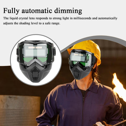 Auto Darkening Welding Helmet, True Color Lens with 0.1ms Fast Response, UV/IR Protection for TIG MIG ARC Welding & Grinding