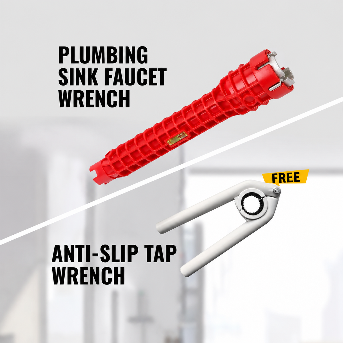 Plumbing Sink Faucet Wrench With Free Anti Slip Tap Wrench