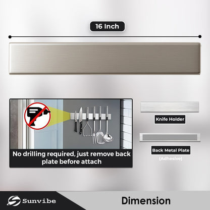 Magnetic Knife Strip – Wall Mounted Knife Bar with Strong Magnet