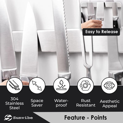 Magnetic Knife Strip – Wall Mounted Knife Bar with Strong Magnet