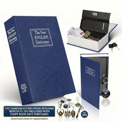 🔐📚 The Ultimate Secret Book Locker 📖🔐 + 🎁 FREE Superhero Keychain (Worth ₹300!), Disguised Valuable Asset ⭐⭐⭐⭐