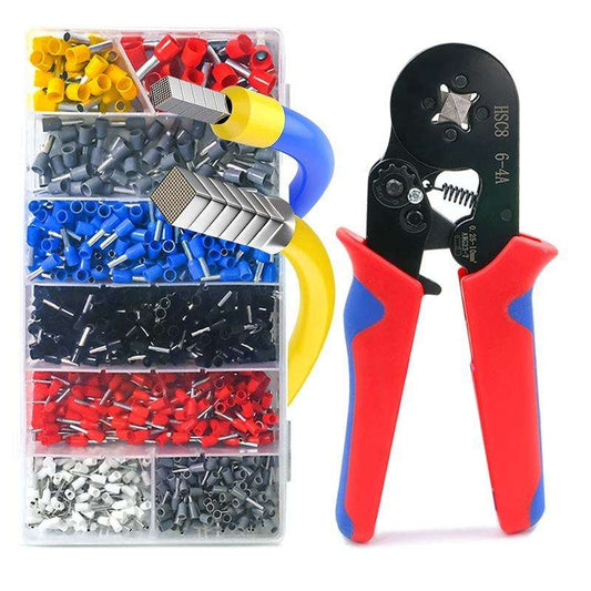 Professional Ratchet Pliers with Free 450 Terminal Connectors Combination Snap Ring Plier (Length : 8.5 inch)
