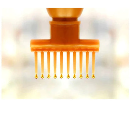(Pack of 2) Multipurpose Yellow Hair Oil Applicator Comb Bottle