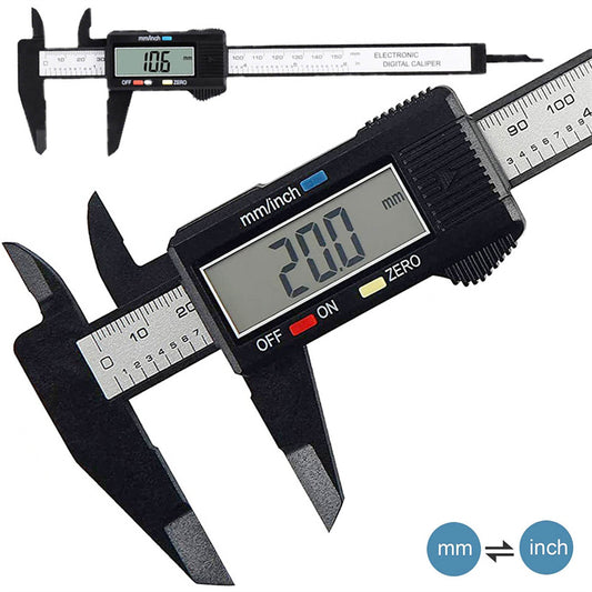 Digital Caliper Measurer Tool 6 inch, Measuring Tool, Electronic Ruler, with Large LCD Screen, Auto-Off Feature, Inch and Millimeter Conversion, Plastic Case, Perfect for Household, DIY