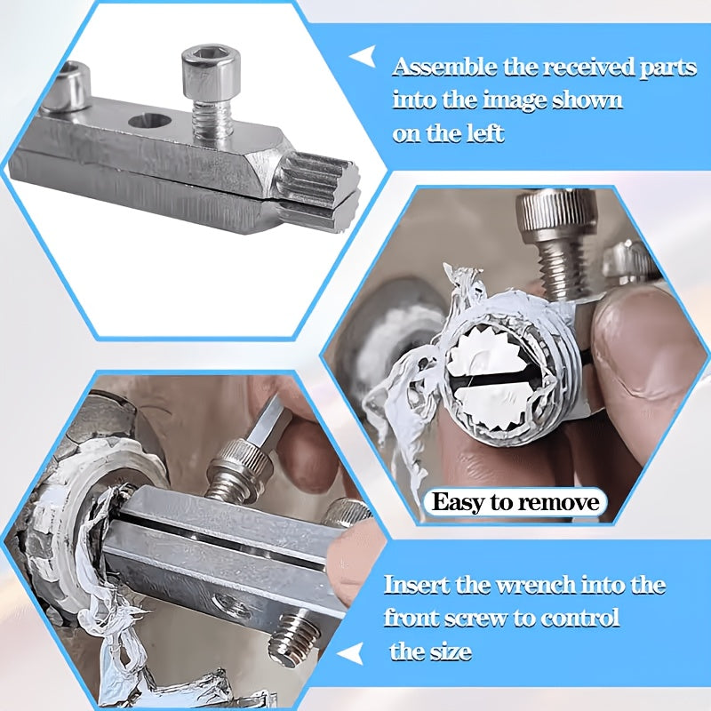 Faucet Angle Valve Broken Screw Extractor, 1/2" 3/4" Adjustable Pipe Repair Tool