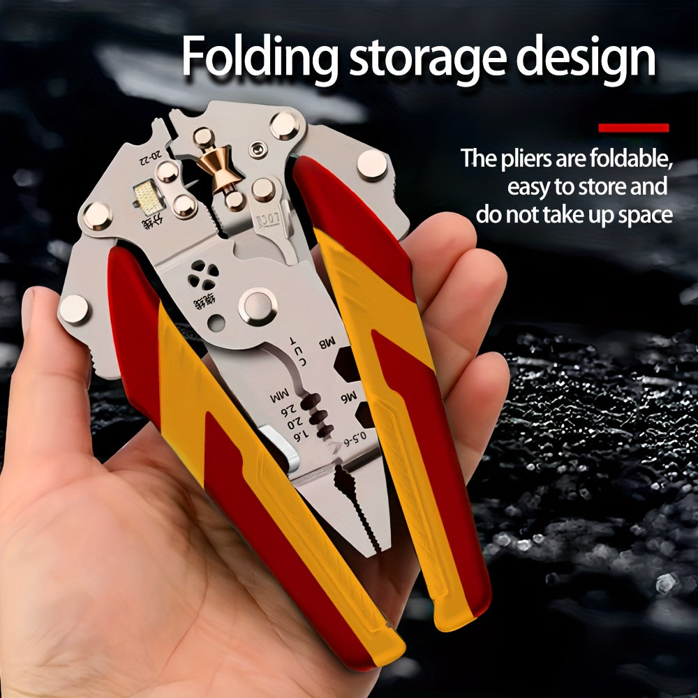 All In One Multi - Foldable Wire Stripping Pliers: High Carbon Steel Multifunction tool DIY and Craft