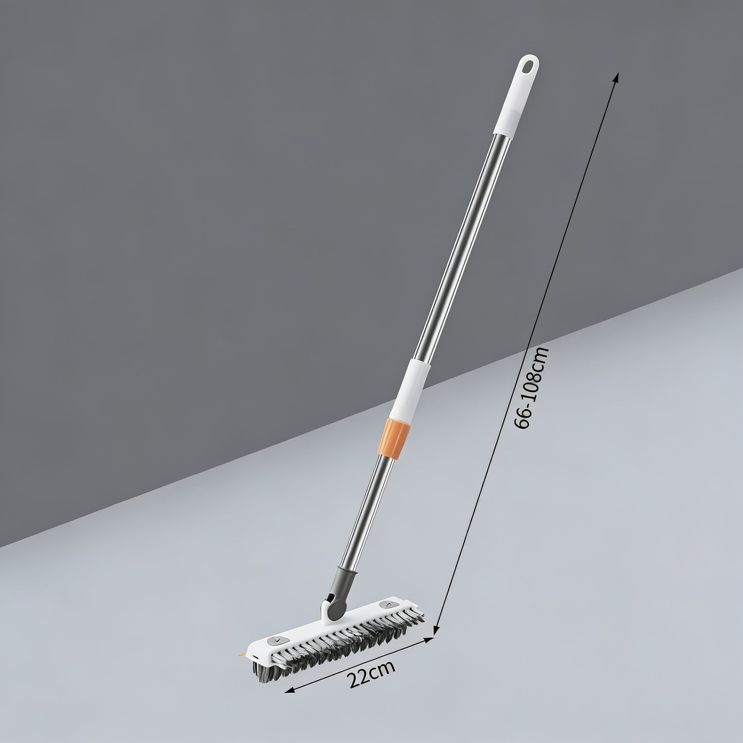 2-in-1 Bathroom Cleaning Brush with Wiper - Long Handle 120° Rotate Toilet Brush