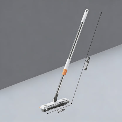 2-in-1 Bathroom Cleaning Brush with Wiper - Long Handle 120° Rotate Toilet Brush