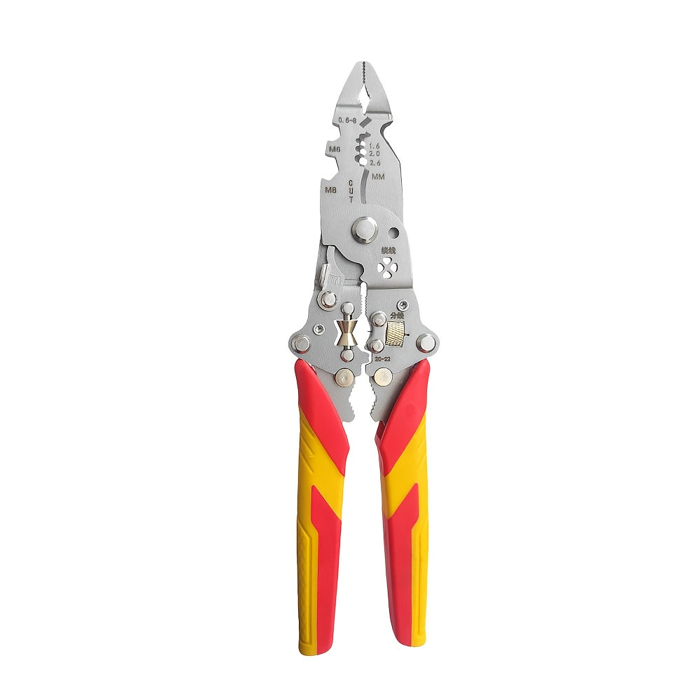 All In One Multi - Foldable Wire Stripping Pliers: High Carbon Steel Multifunction tool DIY and Craft