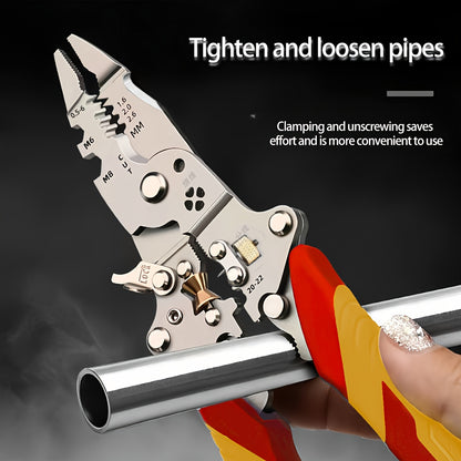 All In One Multi - Foldable Wire Stripping Pliers: High Carbon Steel Multifunction tool DIY and Craft